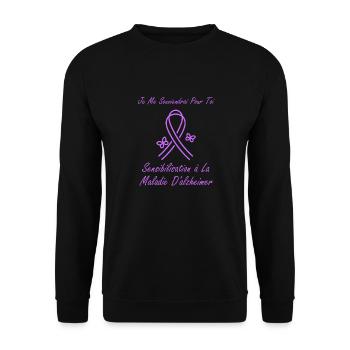 Sensibilisation à la maladie d’Alzheimer - Sweat-shirt Unisexe - noir - Devant - Alina (178cm) & Michal (187cm)