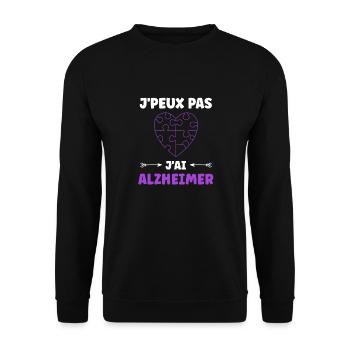 Sensibilisation à la maladie d’Alzheimer - Sweat-shirt Unisexe - noir - Devant - Alina (178cm) & Michal (187cm)