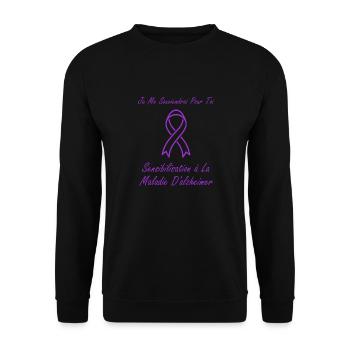 Sensibilisation à la maladie d’Alzheimer - Sweat-shirt Unisexe - noir - Devant - Alina (178cm) & Michal (187cm)
