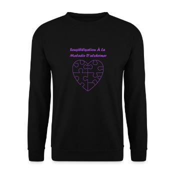 Sensibilisation à la maladie d’Alzheimer - Sweat-shirt Unisexe - noir - Devant - Alina (178cm) & Michal (187cm)