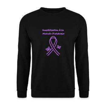 Sensibilisation à la maladie d’Alzheimer - Sweat-shirt Unisexe - noir - Devant - Alina (178cm) & Michal (187cm)