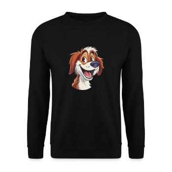 Kooikerhondje Illustration de dessin animé - Sweat-shirt Unisexe - noir - Devant - Alina (178cm) & Michal (187cm)