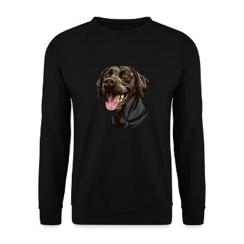Labrador Retriever | Illustration de dessin animé - Sweat-shirt Unisexe - noir - Devant - Alina (178cm) & Michal (187cm)