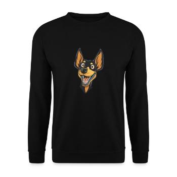 Terrier de Manchester | Illustration de dessin animé - Sweat-shirt Unisexe - noir - Devant - Alina (178cm) & Michal (187cm)