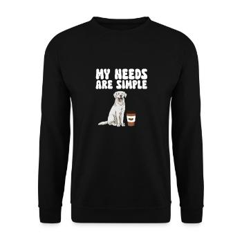 Labrador Retriever blanc Labrador Labrador blanc - Sweat-shirt Unisexe - noir - Devant - Alina (178cm) & Michal (187cm)