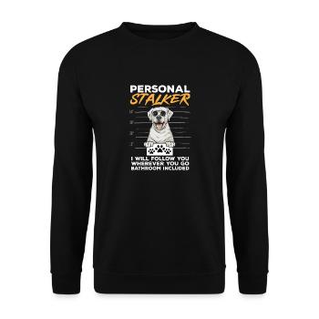 White Labrador Retriever White Lab - Unisex Sweatshirt - black - Front - Alina (178cm) & Michal (187cm)