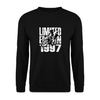Limited Edition 1997 Limited Edition Geburtstag - Unisex Pullover - Schwarz - Vorne - Alina (178cm) & Michal (187cm)