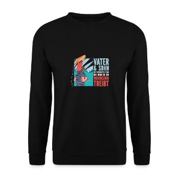 Father & Son a Crazy Team Partner Look - Unisex Sweatshirt - black - Front - Alina (178cm) & Michal (187cm)