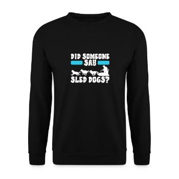 Traîneau Chiens de traîneau - Sweat-shirt Unisexe - noir - Devant - Alina (178cm) & Michal (187cm)