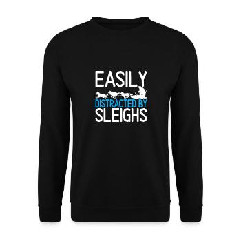 Traîneau Chiens de traîneau - Sweat-shirt Unisexe - noir - Devant - Alina (178cm) & Michal (187cm)