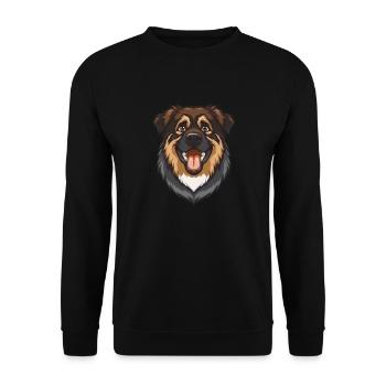 Owtscharka Ovcharka | Caucasian Shepherd Dog - Unisex Pullover - Schwarz - Vorne - Alina (178cm) & Michal (187cm)