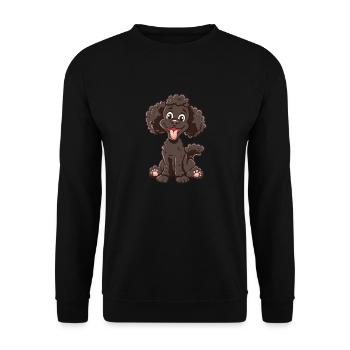 Caniche | Caniche | Dessin animé - Sweat-shirt Unisexe - noir - Devant - Alina (178cm) & Michal (187cm)