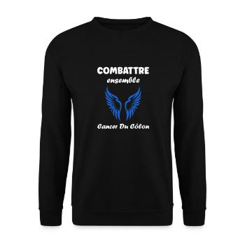 Sensibilisation au cancer du côlon - Sweat-shirt Unisexe - noir - Devant - Alina (178cm) & Michal (187cm)