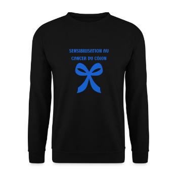 Sensibilisation au cancer du côlon - Sweat-shirt Unisexe - noir - Devant - Alina (178cm) & Michal (187cm)