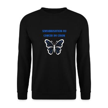 Sensibilisation au cancer du côlon - Sweat-shirt Unisexe - noir - Devant - Alina (178cm) & Michal (187cm)