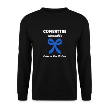 Sensibilisation au cancer du côlon - Sweat-shirt Unisexe - noir - Devant - Alina (178cm) & Michal (187cm)
