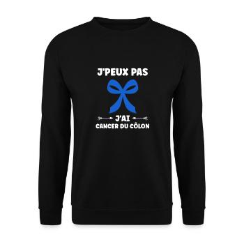 Sensibilisation au cancer du côlon - Sweat-shirt Unisexe - noir - Devant - Alina (178cm) & Michal (187cm)