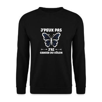 Sensibilisation au cancer du côlon - Sweat-shirt Unisexe - noir - Devant - Alina (178cm) & Michal (187cm)