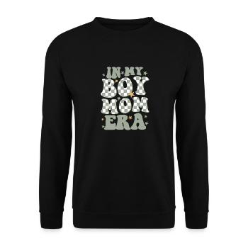 In My Boy Mom Era - Unisex Sweatshirt - black - Front - Alina (178cm) & Michal (187cm)