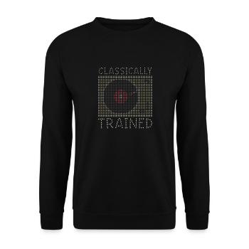 Classically Trained Vintage Schallplattenspieler - Unisex Pullover - Schwarz - Vorne - Alina (178cm) & Michal (187cm)
