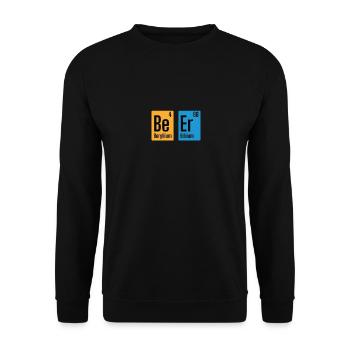 Element in the chemistry of beer - Unisex Sweatshirt - black - Front - Alina (178cm) & Michal (187cm)