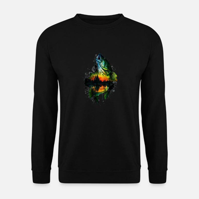 Barsch-Fisch - Unisex Pullover - Schwarz