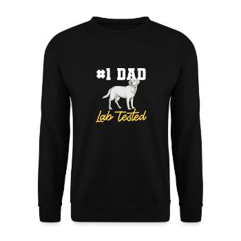Labrador Retriever blanc Labrador Labrador blanc - Sweat-shirt Unisexe - noir - Devant - Alina (178cm) & Michal (187cm)