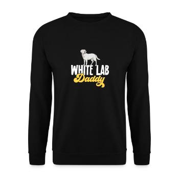 White Labrador Retriever White Lab - Unisex Sweatshirt - black - Front - Alina (178cm) & Michal (187cm)