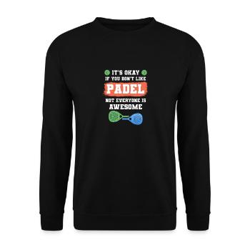 Padel Paddel Schläger Tennis Sport I Geschenk - Unisex Pullover - Schwarz - Vorne - Alina (178cm) & Michal (187cm)
