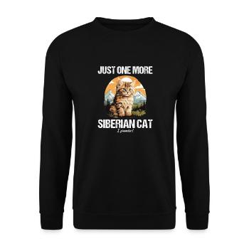 Siberian Cat Sibirische Katze - Unisex Pullover - Schwarz - Vorne - Alina (178cm) & Michal (187cm)