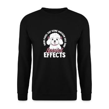 My poodle has no quirks dog mistress master - Unisex Sweatshirt - black - Front - Alina (178cm) & Michal (187cm)