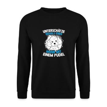 Man with a Poodle Master Dogs Dog Mistress - Unisex Sweatshirt - black - Front - Alina (178cm) & Michal (187cm)