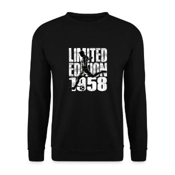 Limited Edition 1958 Limited Edition Fußball - Unisex Pullover - Schwarz - Vorne - Alina (178cm) & Michal (187cm)