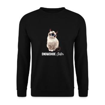 Chaton raquette Chat raquette - Sweat-shirt Unisexe - noir - Devant - Alina (178cm) & Michal (187cm)