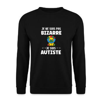 Je ne suis pas bizarre je suis autiste - Sweat-shirt Unisexe - noir - Devant - Alina (178cm) & Michal (187cm)