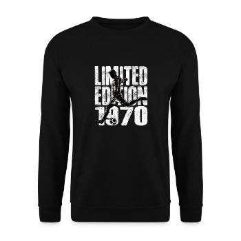 Limited Edition 1970 Limited Edition Fußball - Unisex Pullover - Schwarz - Vorne - Alina (178cm) & Michal (187cm)