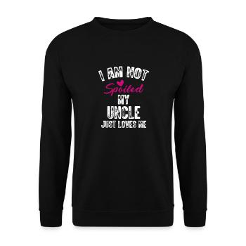 I'm Not Spoiled My Uncle Loves Me Funny Family - Unisex Sweatshirt - black - Front - Alina (178cm) & Michal (187cm)