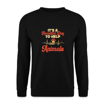 Vet Tech Veterinary Veterinary Technician - Unisex Sweatshirt - black - Front - Alina (178cm) & Michal (187cm)
