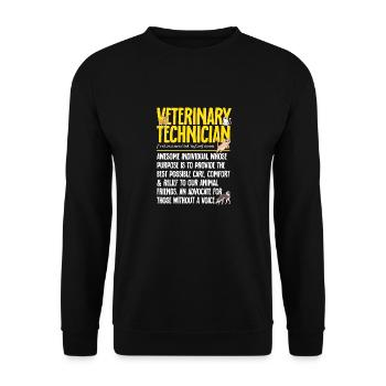 Vet Tech Veterinärmedizin Veterinärtechniker - Unisex Pullover - Schwarz - Vorne - Alina (178cm) & Michal (187cm)