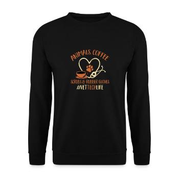 Vet Tech Veterinärmedizin Veterinärtechniker - Unisex Pullover - Schwarz - Vorne - Alina (178cm) & Michal (187cm)