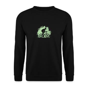 Riding a bike outdoors - Unisex Sweatshirt - black - Front - Alina (178cm) & Michal (187cm)