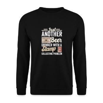 Beer & Stamps: A Collector's Perfect Blend - Unisex Sweatshirt - black - Front - Alina (178cm) & Michal (187cm)