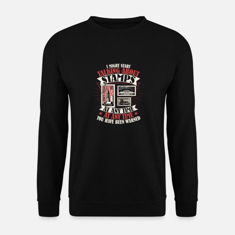 Attention : Stamp Talk entrant - Sweat-shirt Unisexe - noir