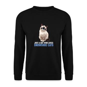 Chaton raquette Chat raquette - Sweat-shirt Unisexe - noir - Devant - Alina (178cm) & Michal (187cm)