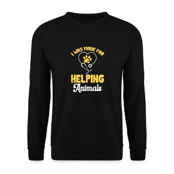 Vet Tech Veterinary Veterinary Technician - Unisex Sweatshirt - black - Front - Alina (178cm) & Michal (187cm)