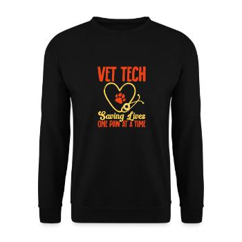 Vet Tech Veterinary Veterinary Technician - Unisex Sweatshirt - black - Front - Alina (178cm) & Michal (187cm)