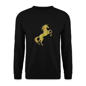Licorne Ananas Symbole T-Shirt Plante Tropicale - Sweat-shirt Unisexe - noir - Devant - Alina (178cm) & Michal (187cm)