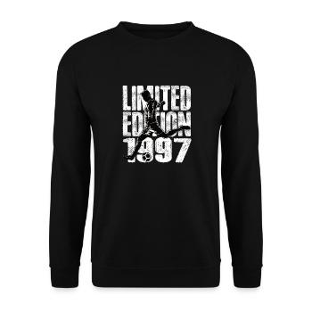 Limited Edition 1997 Limited Edition Fußball - Unisex Pullover - Schwarz - Vorne - Alina (178cm) & Michal (187cm)