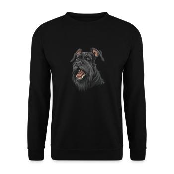 Giant Schnauzer | Giant Schnauzer | Cartoon - Unisex Sweatshirt - black - Front - Alina (178cm) & Michal (187cm)