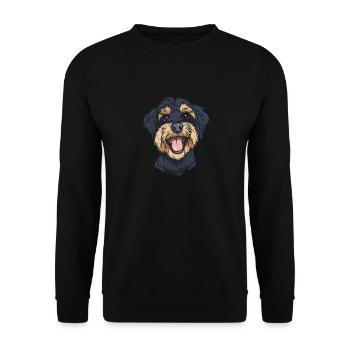 Escalope | Illustration de dessin animé - Sweat-shirt Unisexe - noir - Devant - Alina (178cm) & Michal (187cm)